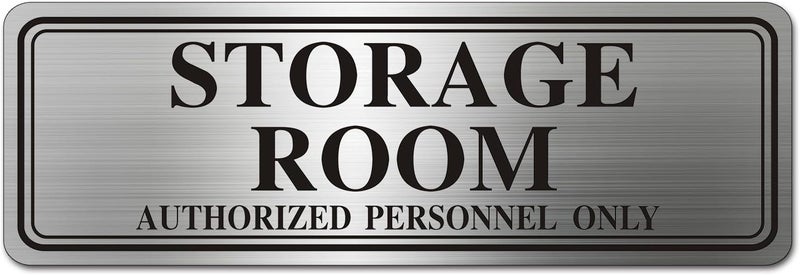 LEMBANG Metal Stainless Steel Authorized Personnel Only Sign，9x3in (Storage Room) - Image 1